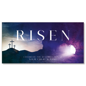 Risen Cross Tomb 11" x 5.5" Oversized Postcards