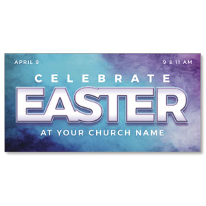 Cool Watercolor Easter 11" x 5.5" Oversized Postcards