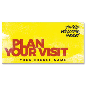 Plan Your Visit Yellow 11" x 5.5" Oversized Postcards