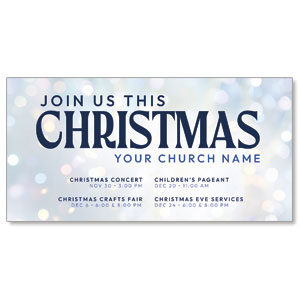 Christmas Lights Bokeh 11" x 5.5" Oversized Postcards