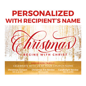 Begins with Christ Trees Personalized IC