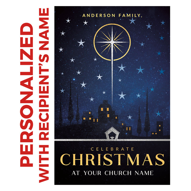 Church Postcards, Christmas, Bethlehem Christmas Star, 5.5 X 8.5