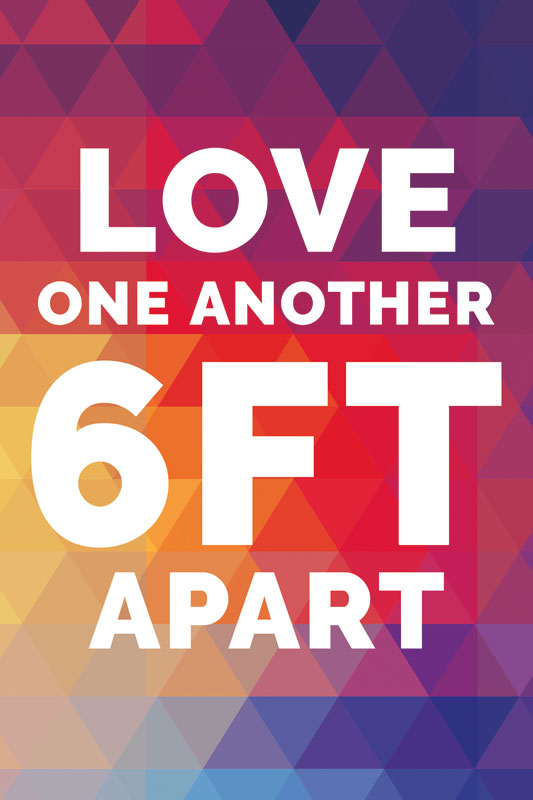 Posters, Geometric Bold Products, Geometric Bold Love One Another, 12 x 18