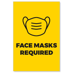 Yellow Face Masks Required Posters