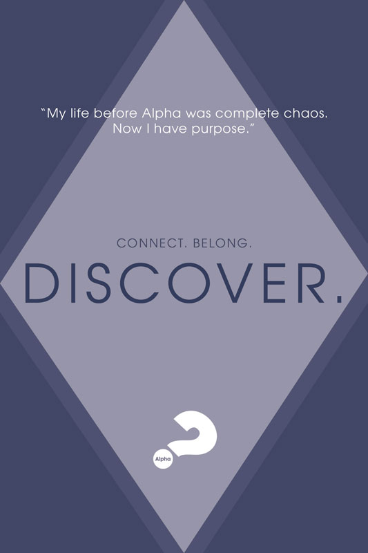 Posters, Alpha, Alpha Discover Purpose, 12 x 18