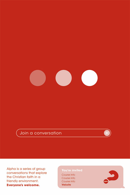Posters, Alpha Join A Conversation Red, 12 x 18