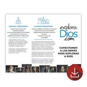 Explore God TriFold Brochure Spanish Training Tools