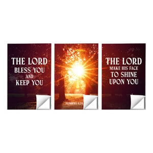Shining Light Numbers 6:24-25 Triptych 24 x 36 Quick Change Art