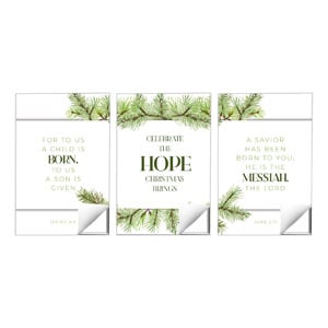 Christmas Green Pine Triptych 24 x 36 Quick Change Art