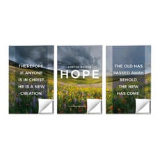 Easter Brings Hope Flowers Triptych 