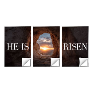 Tomb Risen Triptych 24 x 36 Quick Change Art