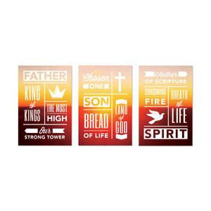 Phrases Trinity Triptych 23" x 34.5" Rigid Wall Art