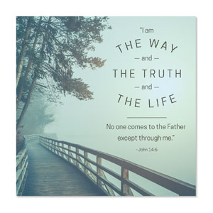 Inspirational Art John 14:6 23" x 23" Rigid Wall Art