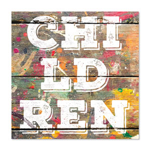 Mod Children 1 23" x 23" Rigid Wall Art