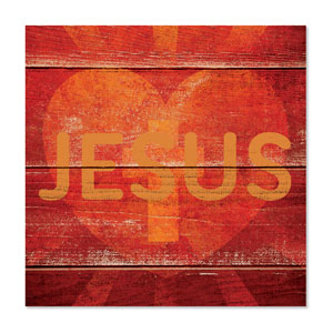 Mod Jesus Heart 23" x 23" Rigid Wall Art