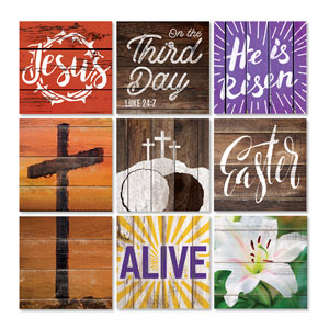 Mod Easter Set 23" x 23" Rigid Wall Art