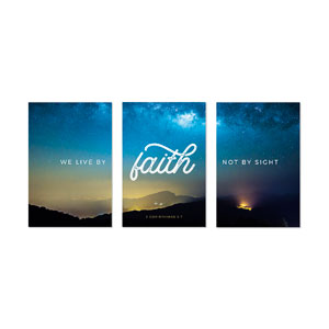 Live By Faith 23" x 34.5" Rigid Wall Art