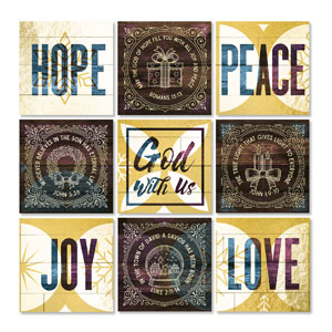 Mod God With Us Set 23" x 23" Rigid Wall Art