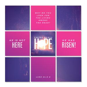 Easter Hope Tomb Set 23" x 23" Rigid Wall Art