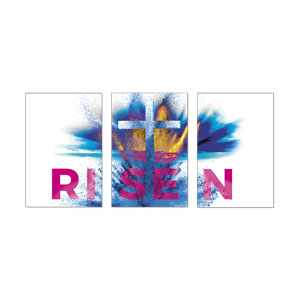 Easter Changed Everything Triptych 23" x 34.5" Rigid Wall Art