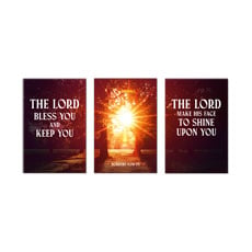 Shining Light Numbers 6:24-25 Triptych 