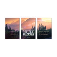Mountain Light Psalm 121:1-3 Triptych 