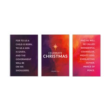 Vibrant Paint Christmas Triptych 