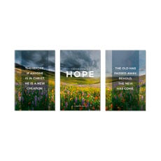 Easter Brings Hope Flowers Triptych 