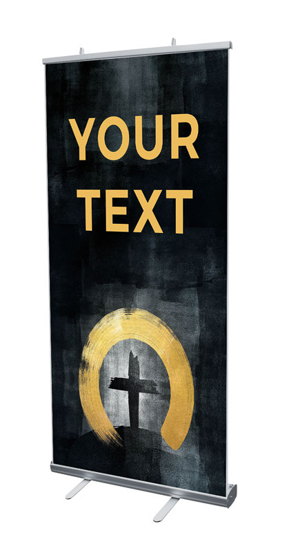 Banners, Easter, Hope Is Alive Gold Your Text, 4' x 6'7