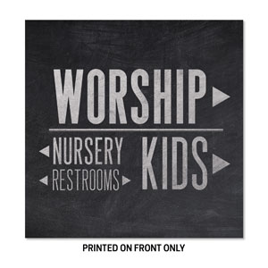 Slate Directional 34.5" x 34.5" Rigid Sign