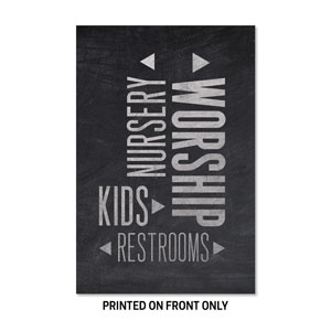 Slate Directional 23" x 34.5" Rigid Sign
