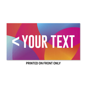 Curved Colors Your Text 23" x 11.5" Rigid Sign