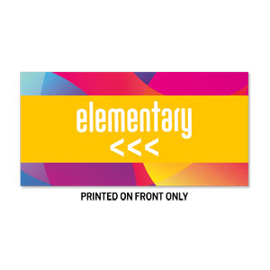 Curved Colors Elementary 23" x 11.5" Rigid Sign