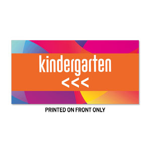 Curved Colors Kindergarten 23" x 11.5" Rigid Sign