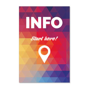 Geometric Bold Info 23" x 34.5" Rigid Sign