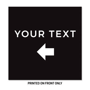 Black White Your Text 34.5" x 34.5" Rigid Sign