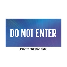 Electric Blue Do Not Enter 