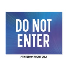 Electric Blue Do Not Enter 