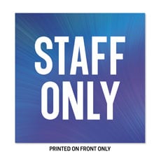 Electric Blue Staff Only 