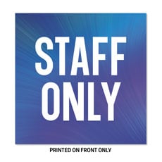Electric Blue Staff Only 
