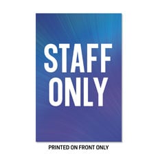 Electric Blue Staff Only 