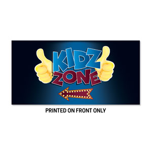 Marquee Kidz Zone Arrow 23" x 11.5" Rigid Sign