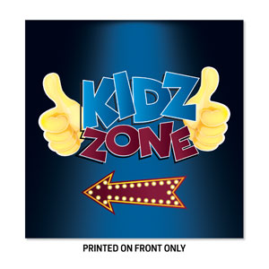 Marquee Kidz Zone Arrow 23" x 23" Rigid Sign
