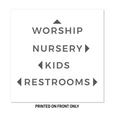 White Gray Directional 