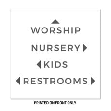 White Gray Directional 