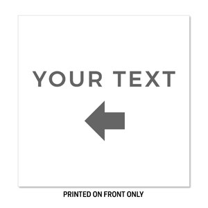 White Gray Your Text 34.5" x 34.5" Rigid Sign