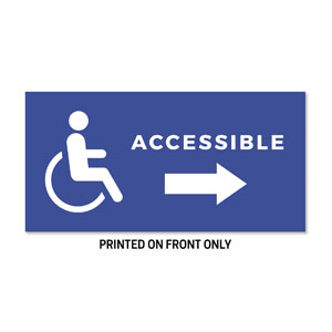 Wheelchair Accessible Blue 23" x 11.5" Rigid Sign
