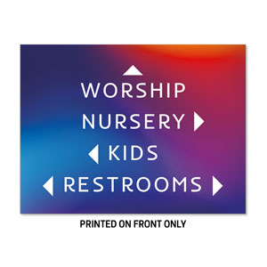 Glow Directional 23" x 17.25" Rigid Sign