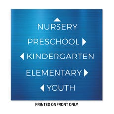 General Blue School Directional 