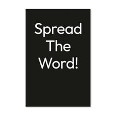 White Text Spread the Word 